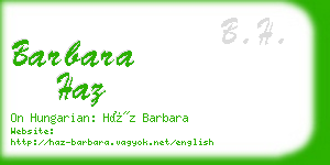 barbara haz business card